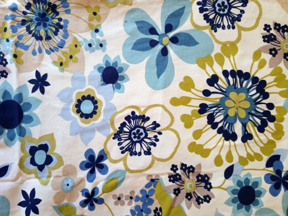 Richloom Fabric Floral Print Upholstery Cotton Linen Blend 1 Yard 36 L x 45 W